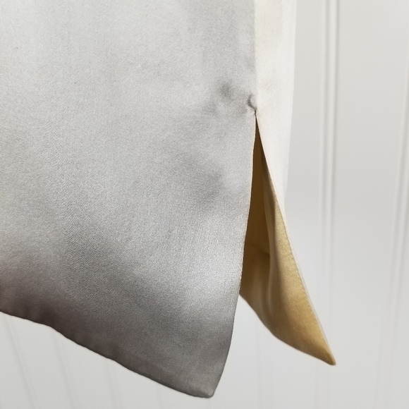 Nicole Summers Womens L Silk Reversible Sleeveless Top Gold Cream Silver Black - Picture 8 of 12